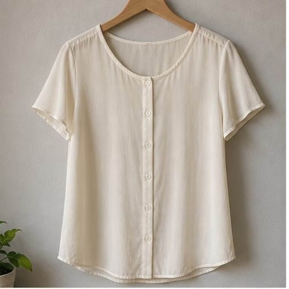 Cream Lace Trim Top